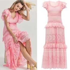 loveshackfancy rinny dress in color pink grace.